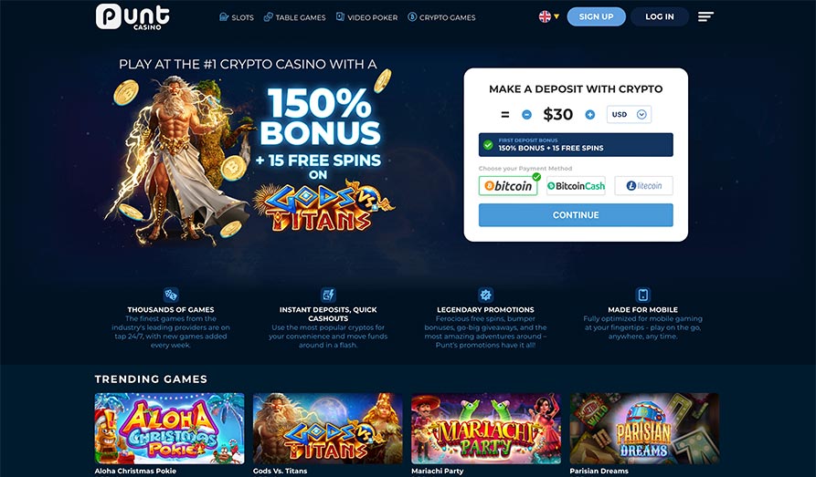Main screenshot image for Punt Casino