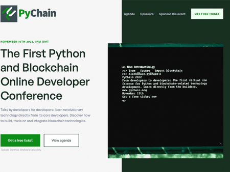 PyChain – The World’s First Python Blockchain Developer Conference