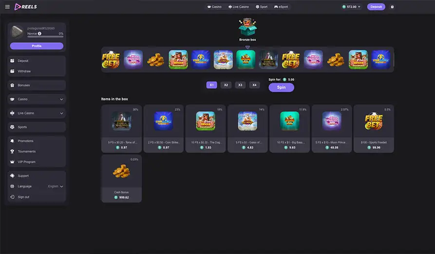 Reels IO Lootboxes Screenshot image #3 for Reels IO Casino