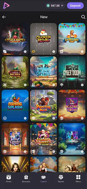 Reels IO Casino mobile screenshot #3 Mobile Screenshot image #3 for Reels IO Casino
