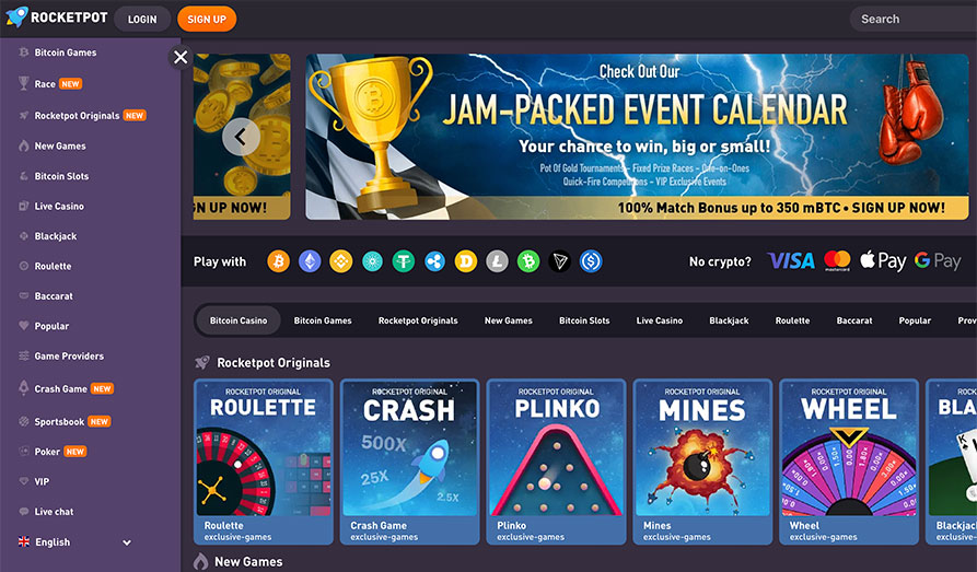 Screenshot image #1 for Rocketpot Casino