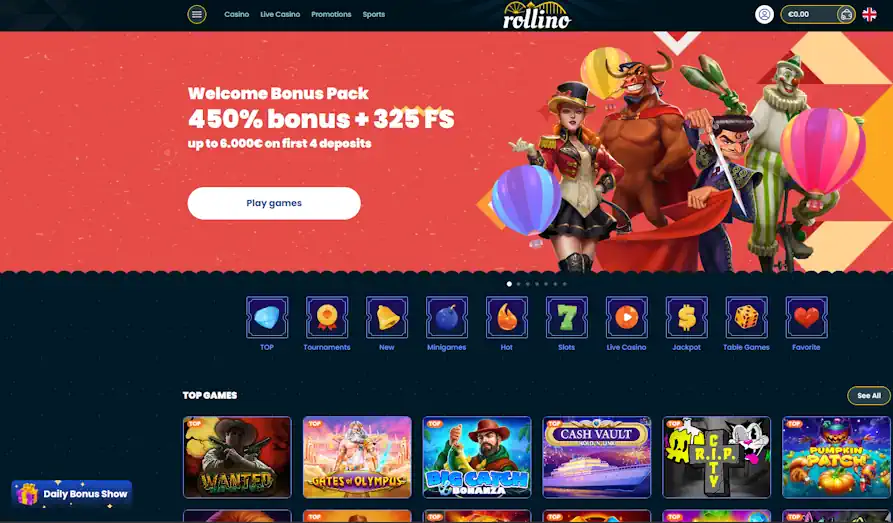 Screenshot image #1 for Rollino Casino