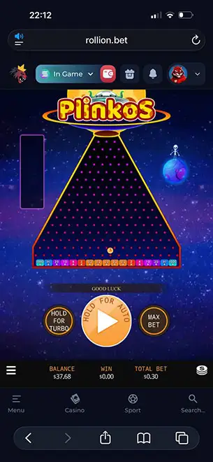 Rollion Casino mobile screenshot #3 Mobile Screenshot image #3 for Rollion Casino