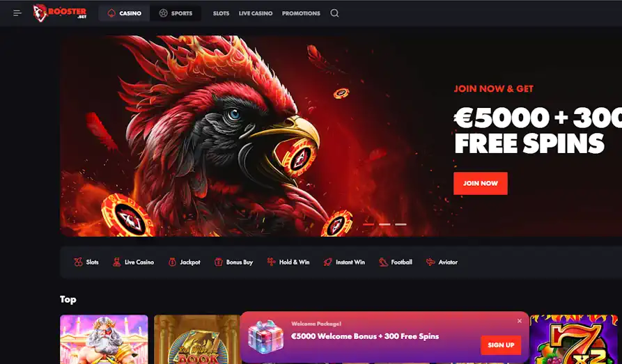 Main screenshot image for Rooster Bet