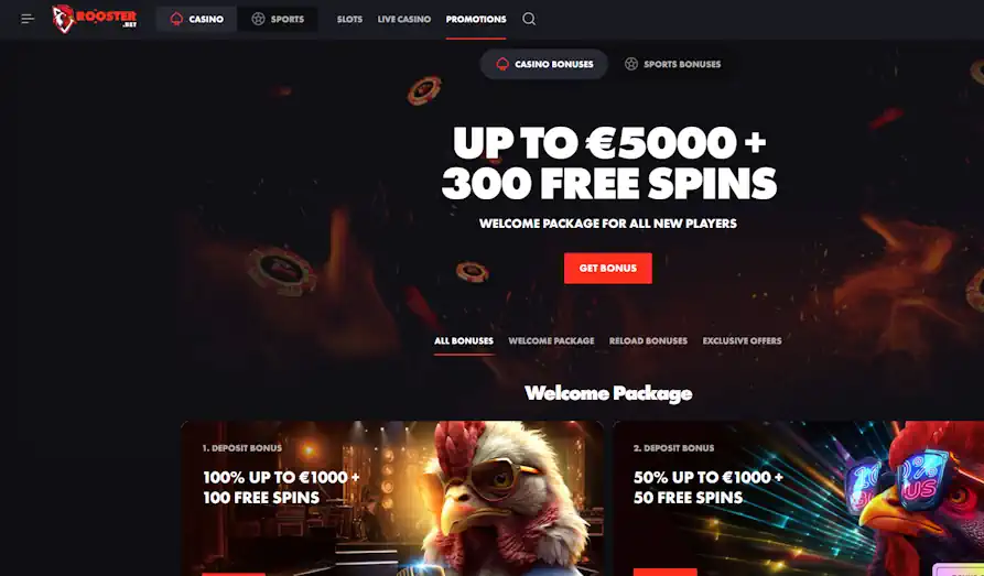 Rooster promo page Landscape screenshot image #1 for Rooster Bet