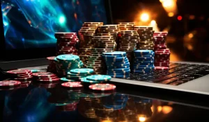 Live roulette on laptop