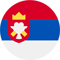 Round Serbian flag