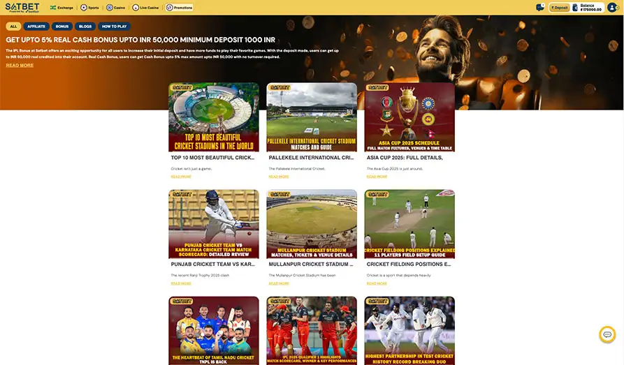 Satbet Casino Bonuses Screenshot image #3 for Sat Bet Casino