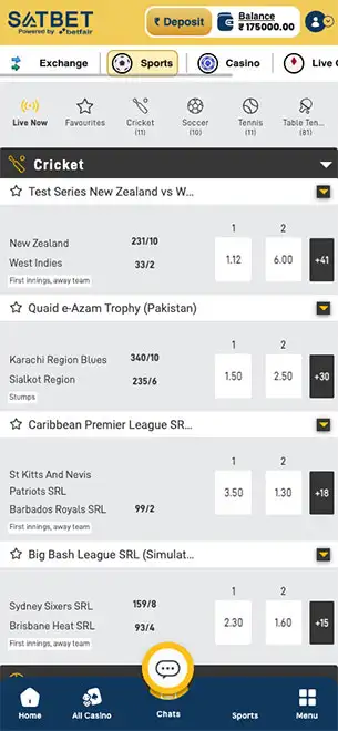 Sat Bet Casino mobile screenshot #2 Mobile Screenshot image #2 for Sat Bet Casino