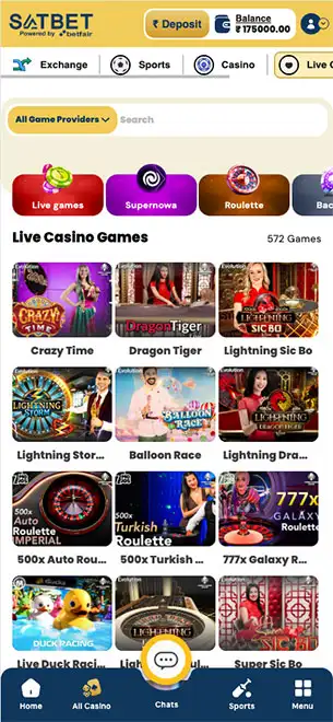 Sat Bet Casino mobile screenshot #3 Mobile Screenshot image #3 for Sat Bet Casino