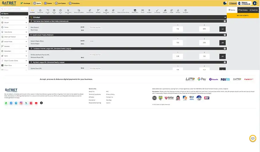 Satbet Sportsbetting Screenshot image #2 for Sat Bet Casino