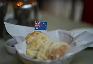 Scone with Australian flag in Melbourne - CryptoLists.com Scone in Melbourne, Australia