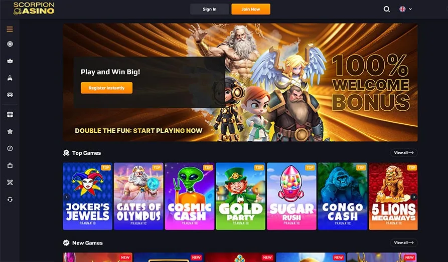 Main screenshot image for Scorpion Casino