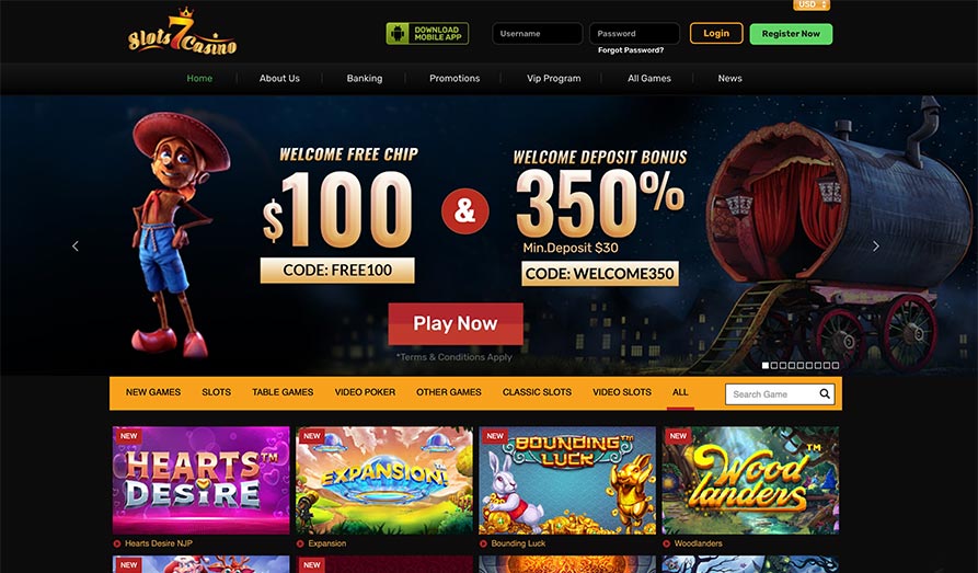 Screenshot image #1 for Slots 7 Casino