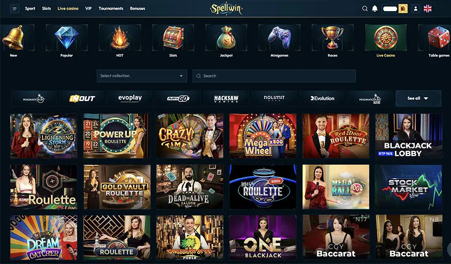 Landscape screenshot image #1 for Spellwin Casino