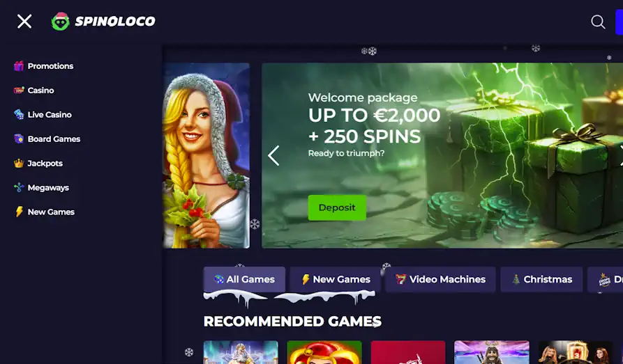 Main screenshot image for Spinoloco Casino