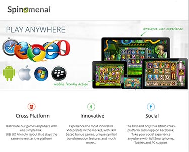 Spinomenal's first website from 2014