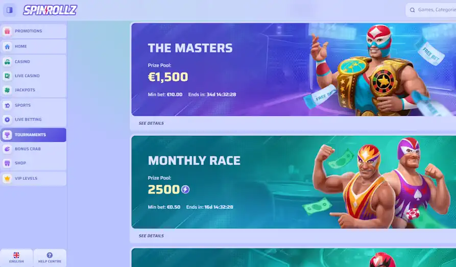 - Landscape screenshot image #1 for Spin Rollz Casino