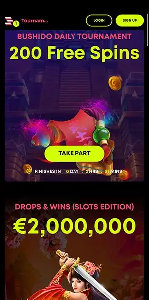 Mobile Screenshot image #2 for Spin Samurai Casino