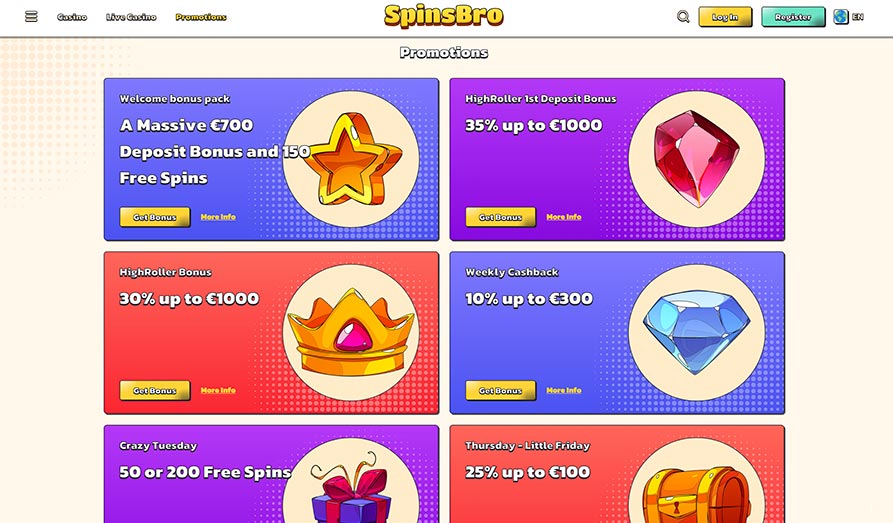 Screenshot image #3 for Spinsbro Casino