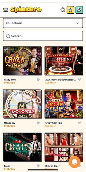 Mobile Screenshot image #2 for Spinsbro Casino