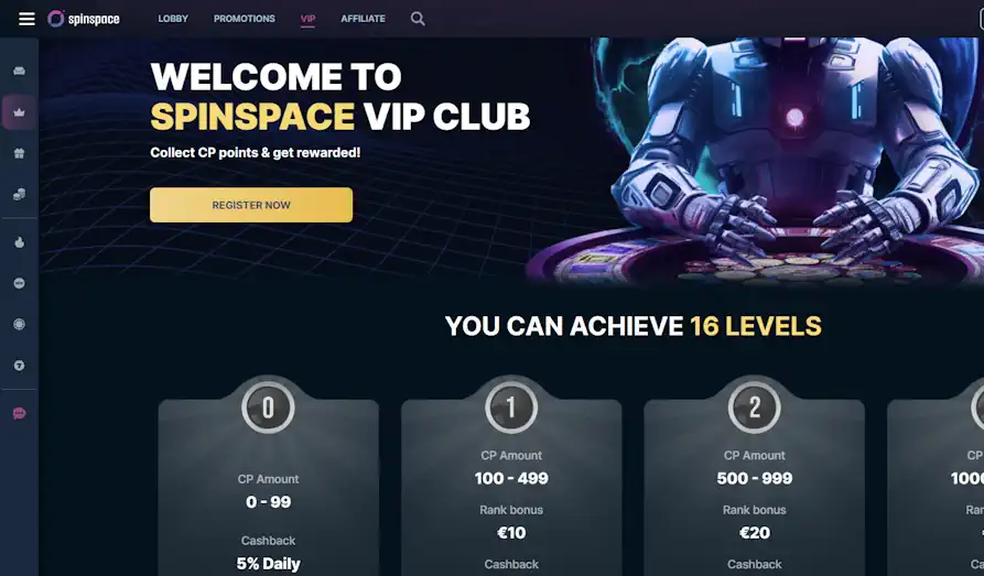Spin Space VIP Screenshot image #3 for Spin Space Casino