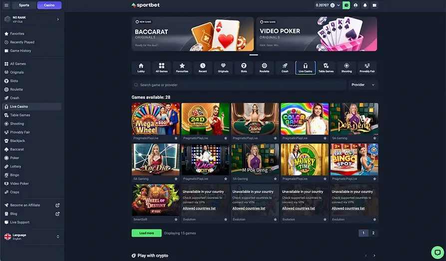 Sportbet live when not using a VPN Screenshot image #3 for Sportbet One