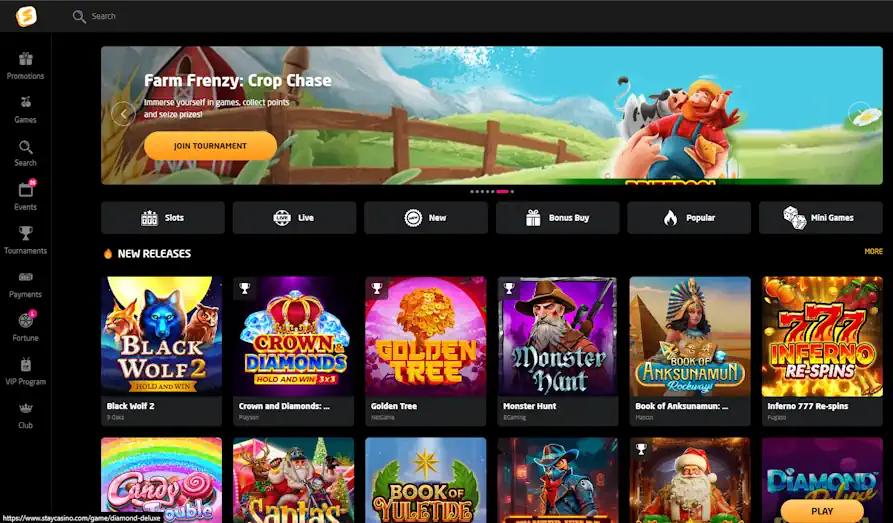Main screenshot image for Stay Casino