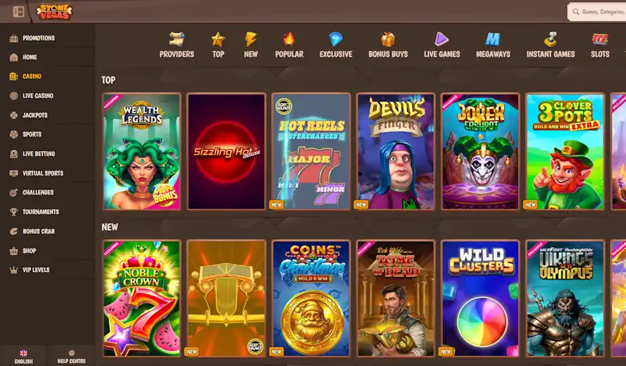 Stone Vegas game lobby Landscape screenshot image #1 for Stone Vegas