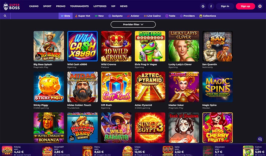 Screenshot image #2 for Superboss Casino