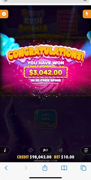 Sweet Rush Bonanza mobile screenshot #3