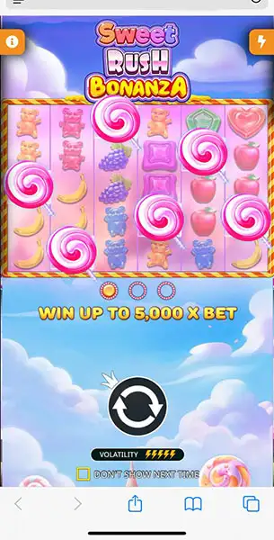 Sweet Rush Bonanza mobile screenshot #1