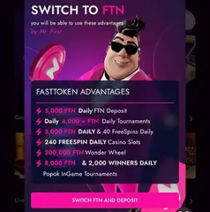 Switch to FTN on Lucky Roo Casino