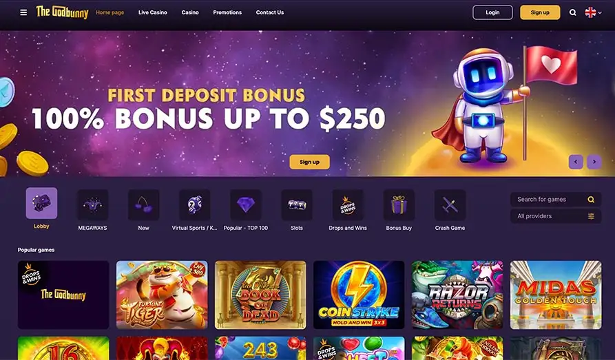 Screenshot image #1 for Godbunny Casino