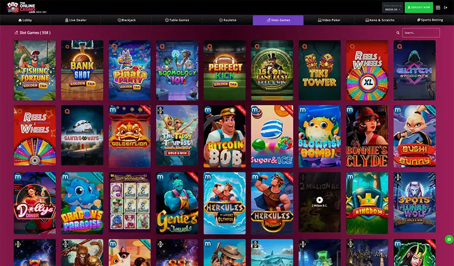 The Online Casino Slots Landscape screenshot image #1 for The Online Casino