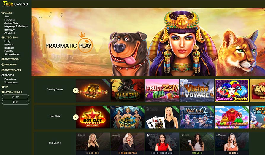 Main screenshot image for Thor Casino