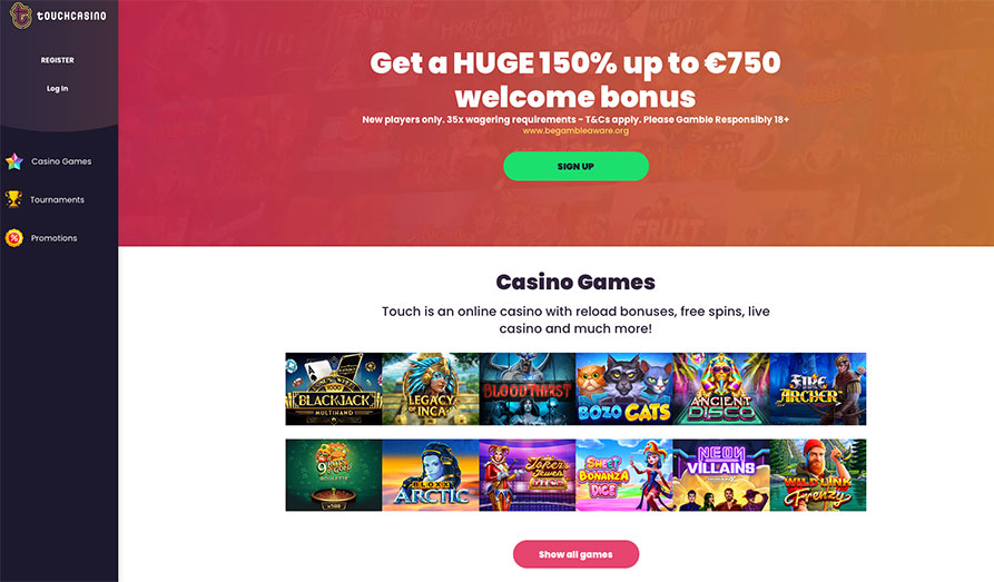 Screenshot image #1 for Touch Casino