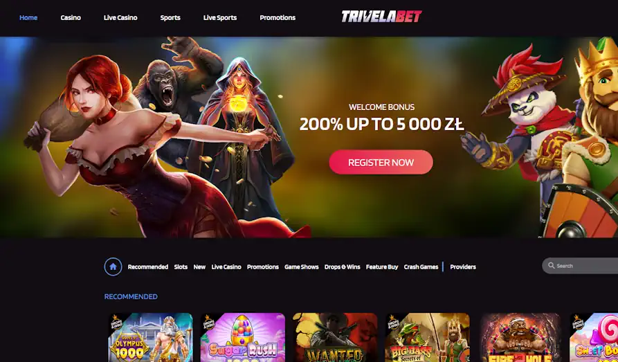 Main screenshot image for Trivela Bet Casino