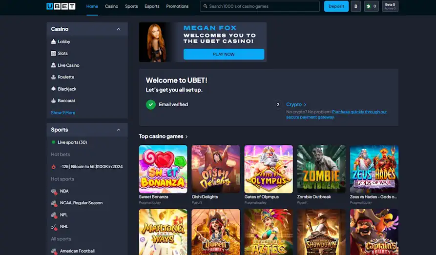 Main screenshot image for UBet Casino