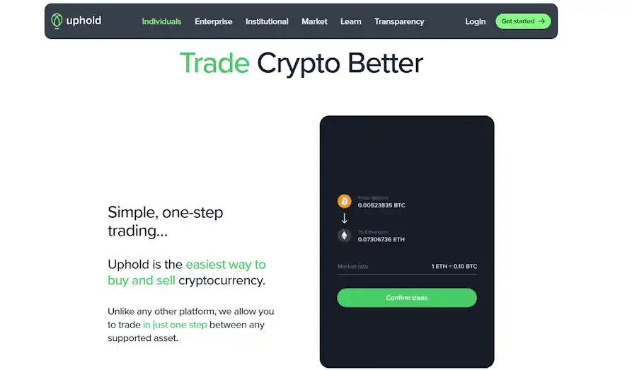 Uphold trading with crypto