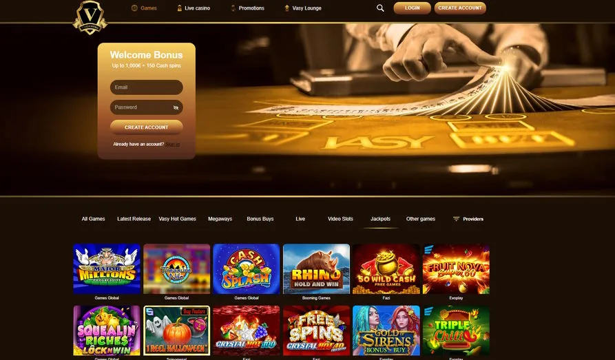 Screenshot image #1 for Vasy Casino