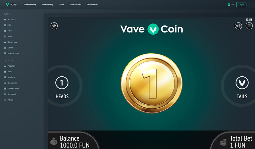 Screenshot image #3 for Vave Casino