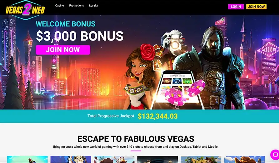 Screenshot image #1 for Vegas 2 Web Casino