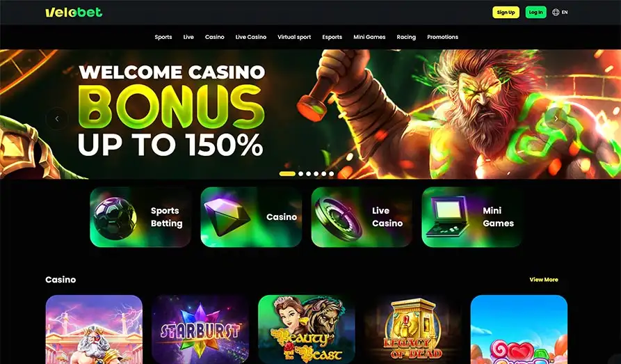 Main screenshot image for Velobet Casino