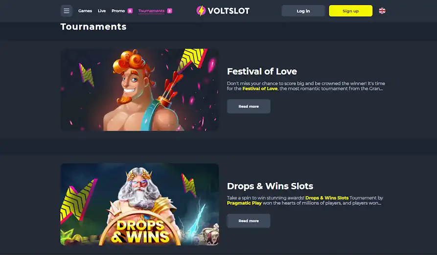Landscape screenshot image #1 for Volt Slot Casino