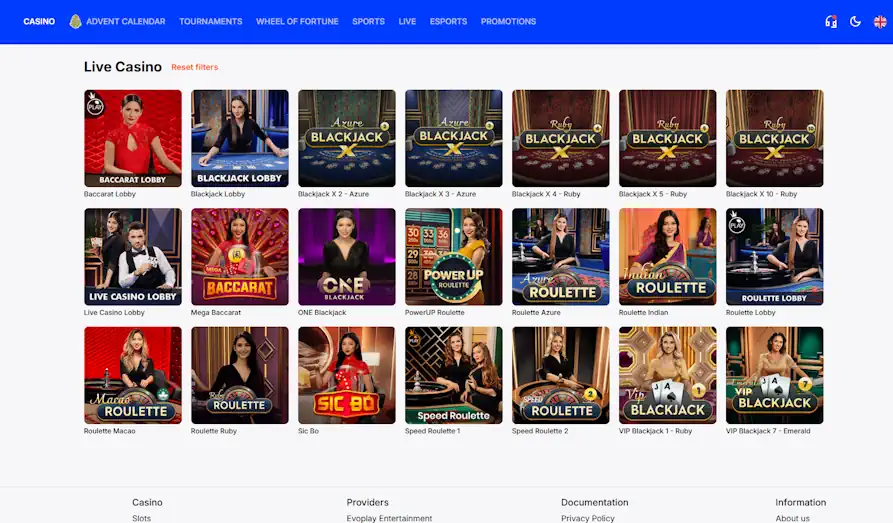 Vulkan Spiele Casino live casino Screenshot image #3 for Vulkan Spiele