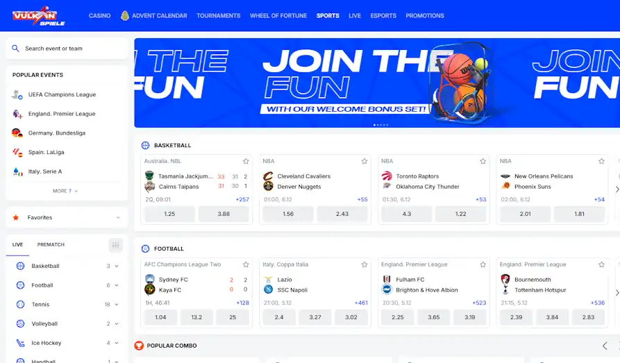 Vulkan Spiele Casino sports Screenshot image #2 for Vulkan Spiele