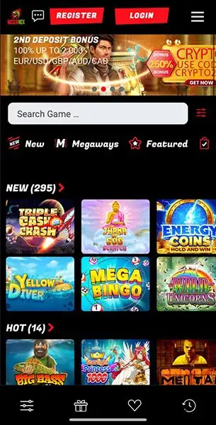 Mobile Screenshot image #1 for Wagerinox Casino
