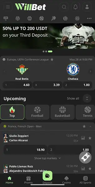 Willbet Casino mobile screenshot #2 Mobile Screenshot image #2 for Willbet Casino