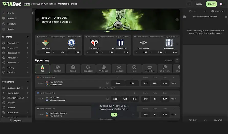 Willbet sports wagering Screenshot image #3 for Willbet Casino